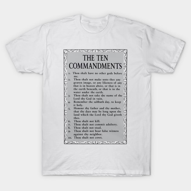 The Ten Commandments T-Shirt by Claudia Williams Apparel